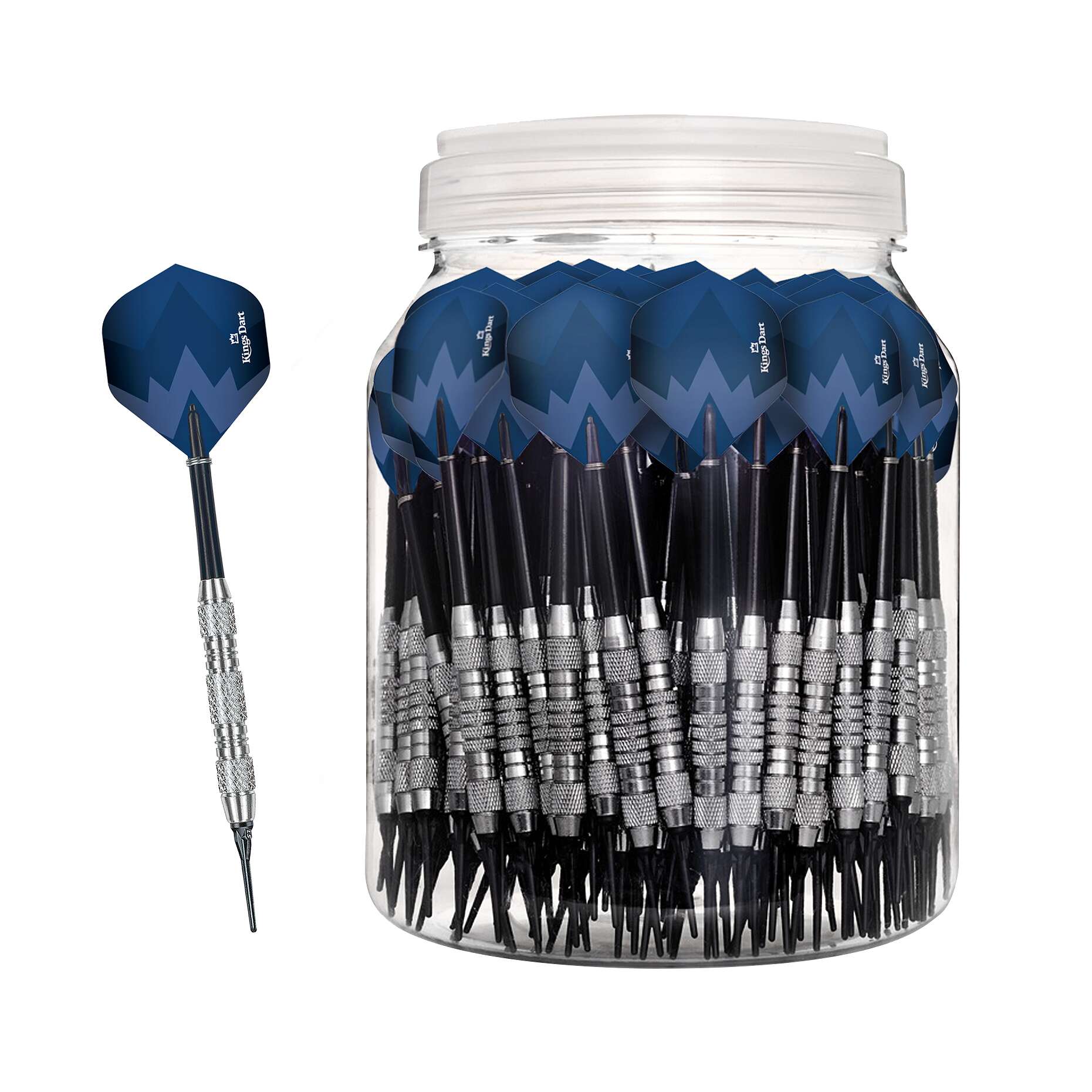 Kings Dart Kings Dart Softdart-Set Turnier, Blau Barrel