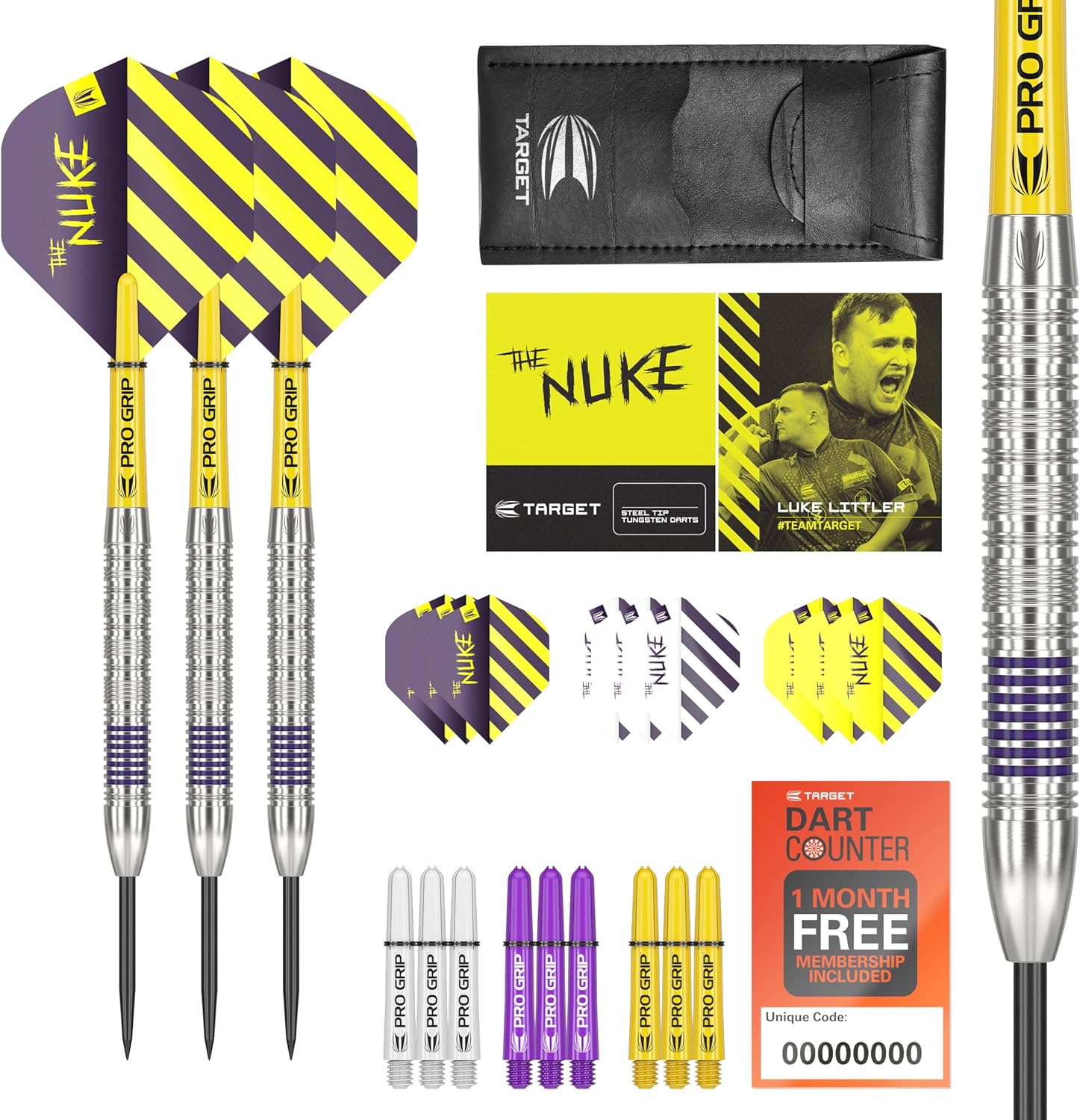Target Target Luke Littler 80% Tungsten Steel Tip Darts Set Barrel