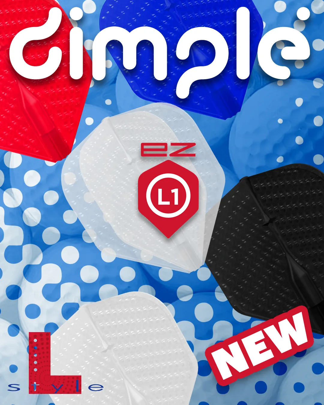 L-Style L-Flight EZ DIMPLE L1 Standard Red Barrel