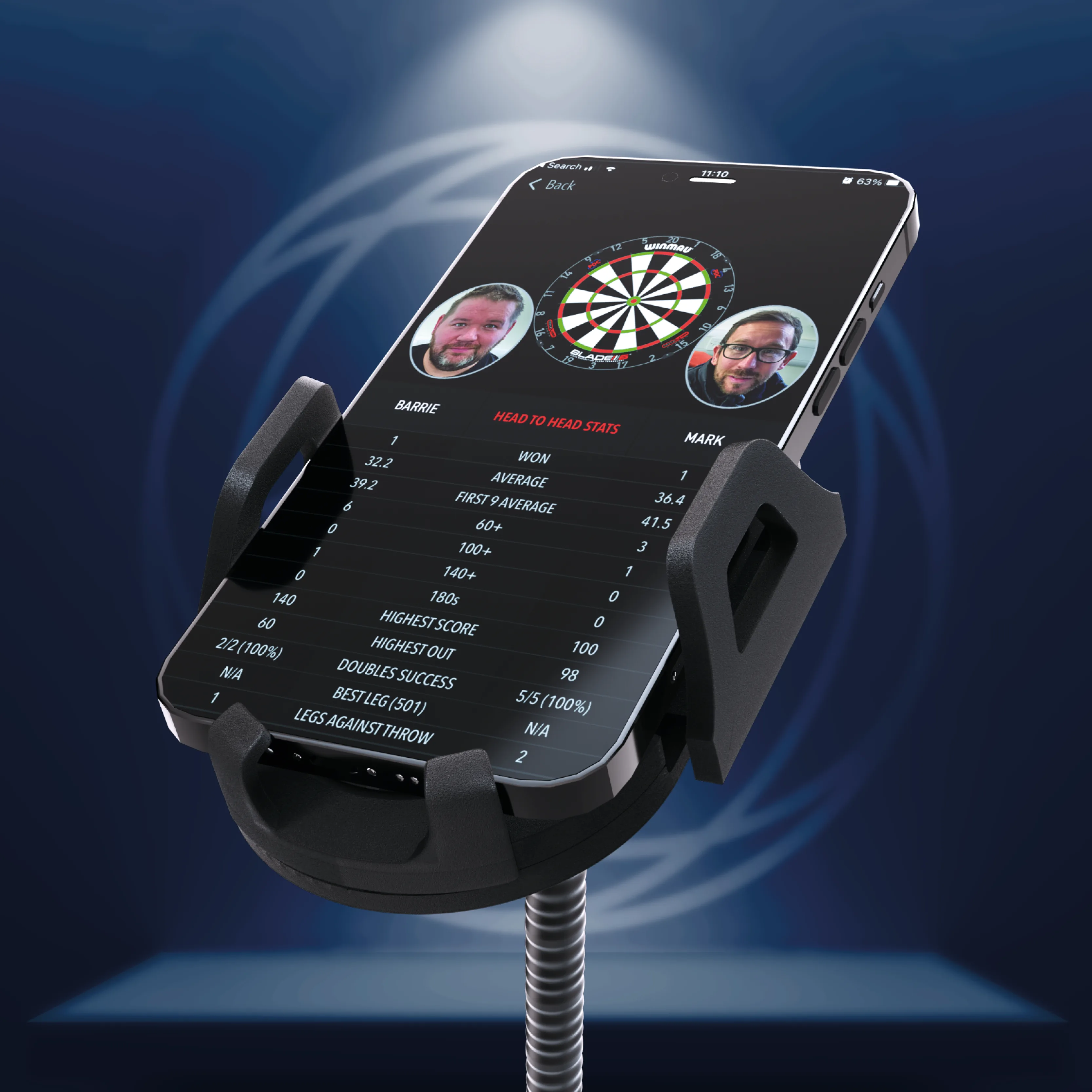 Winmau Iflex Dartboard Phone Holder Barrel