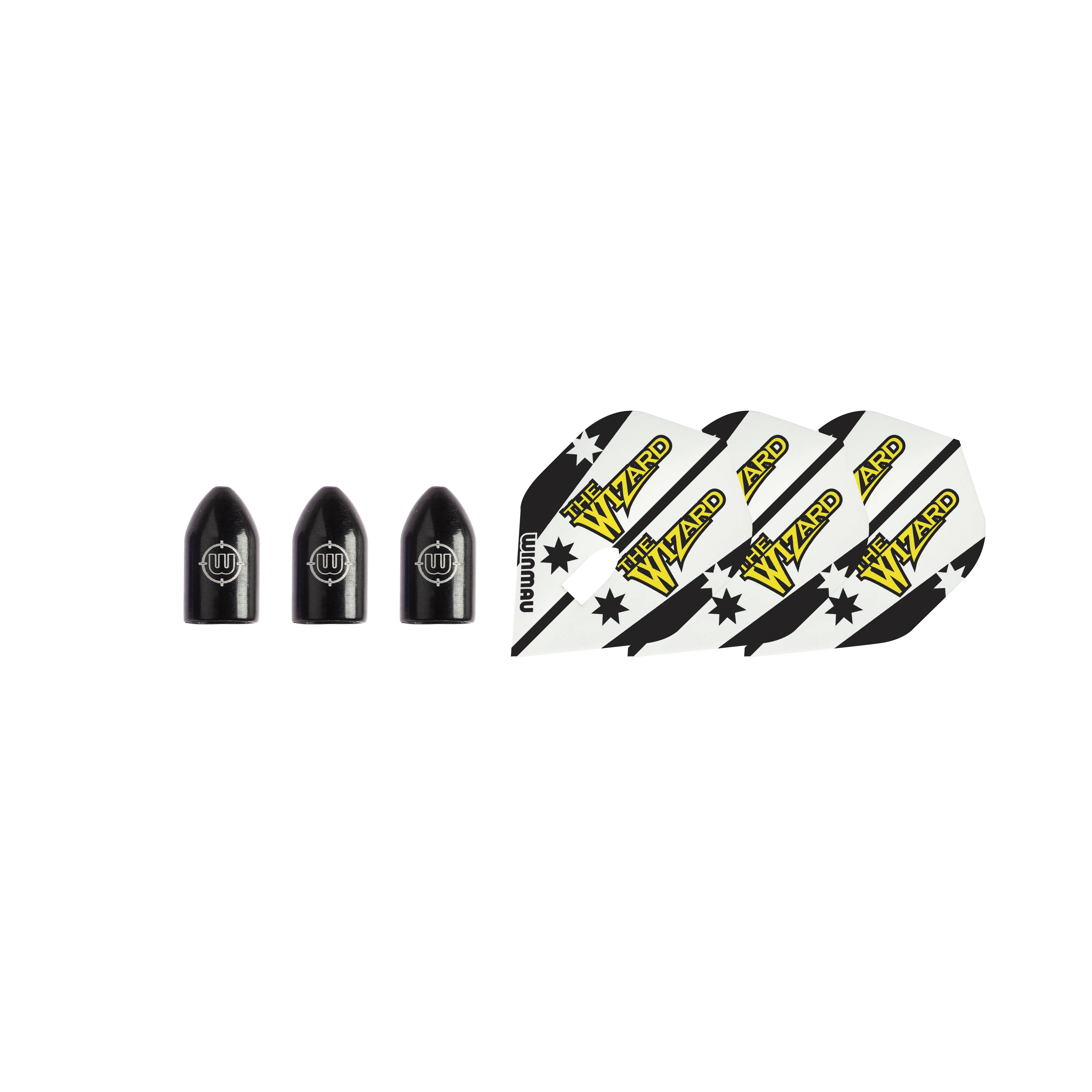 Winmau Whizlock Shaft Caps - Black Barrel