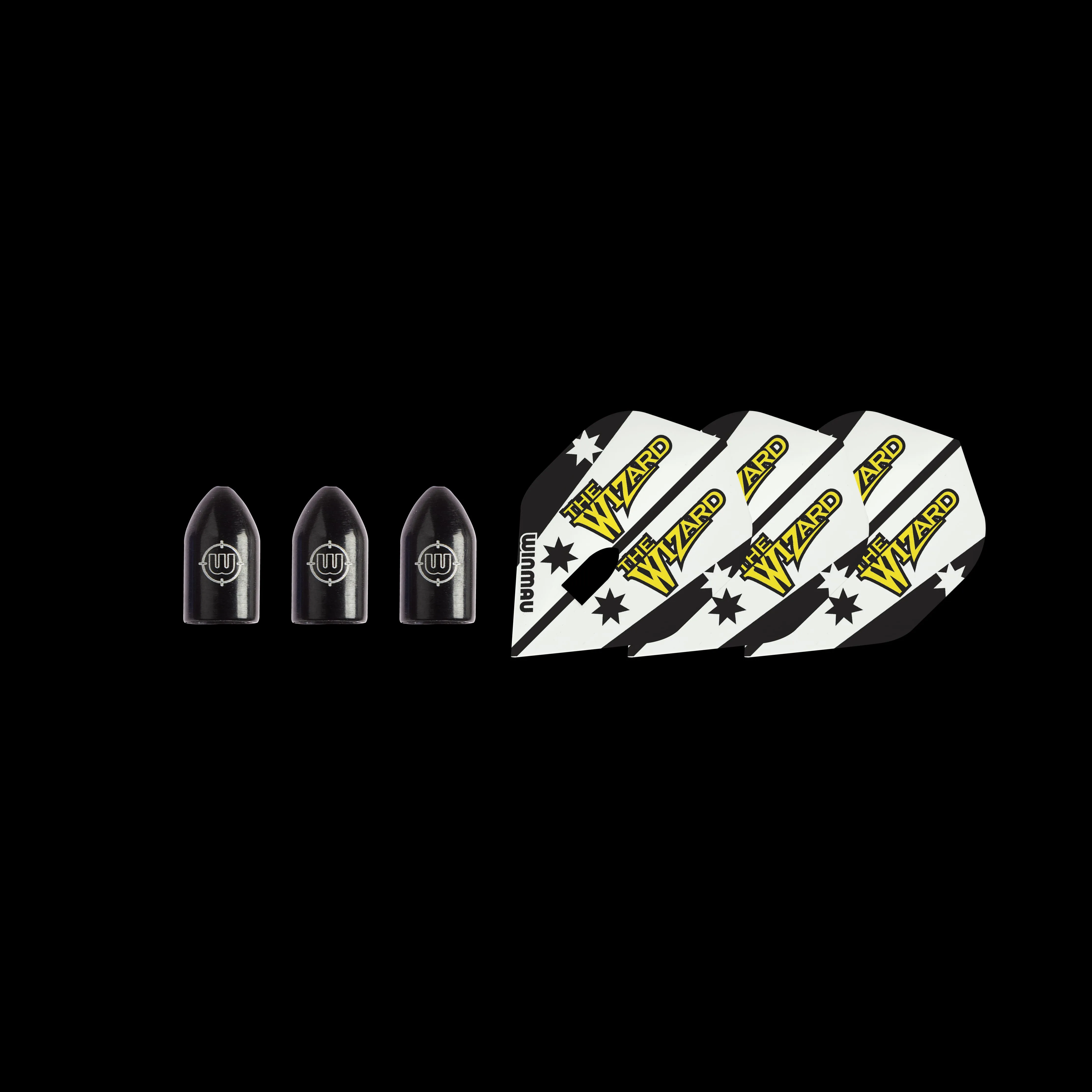 Winmau Whizlock Shaft Caps - Silver Barrel